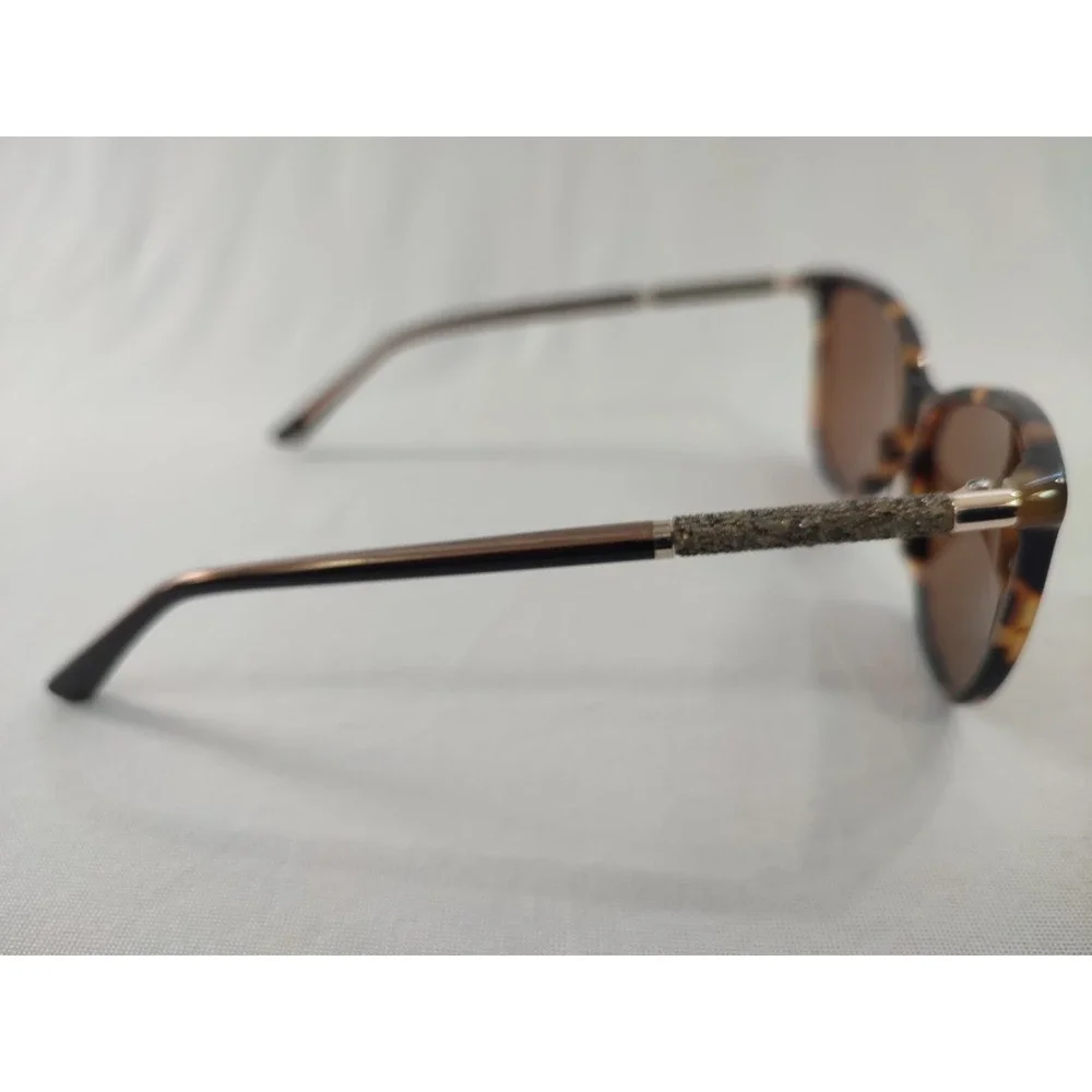 BULOVA Shantou Tortoise Sunglasses Women Cat Eye Crystal Temples‎ 54-17-140 Case